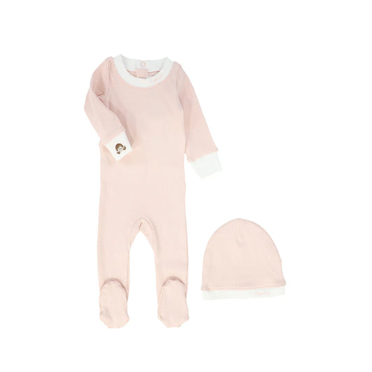 Girls Pink Baby Footie