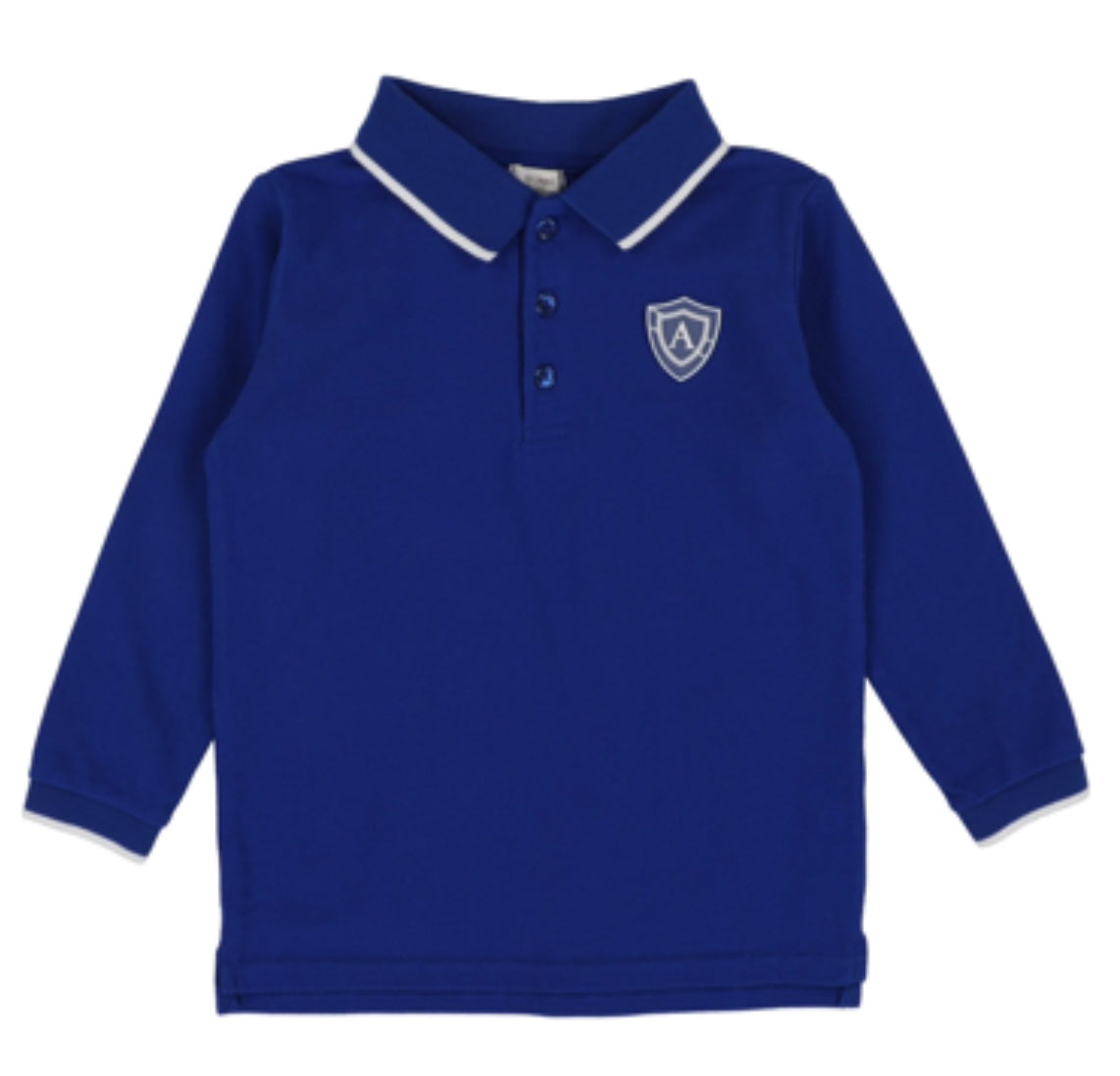 Logo Polo Long Sleeve- Blue