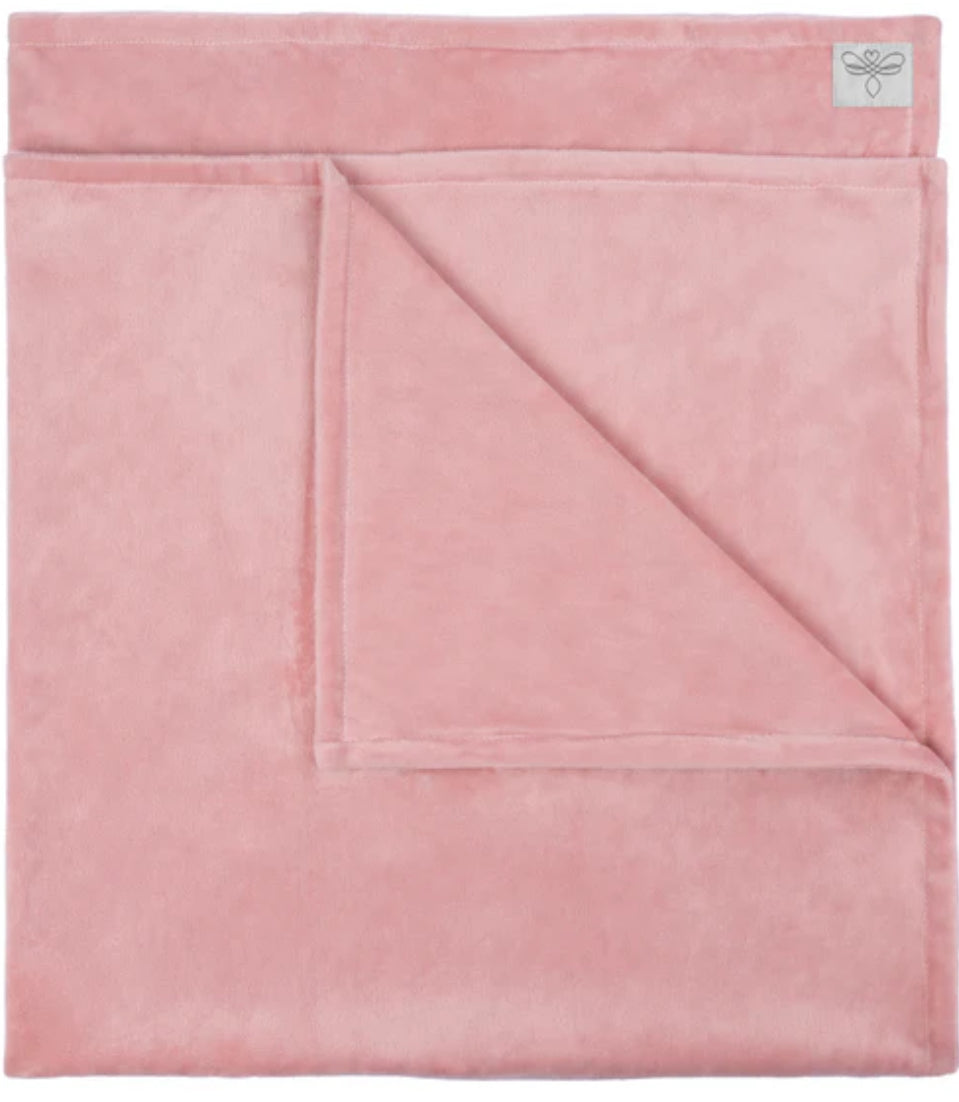 MinkyBee Stroller Blanket - Dusty Pink
