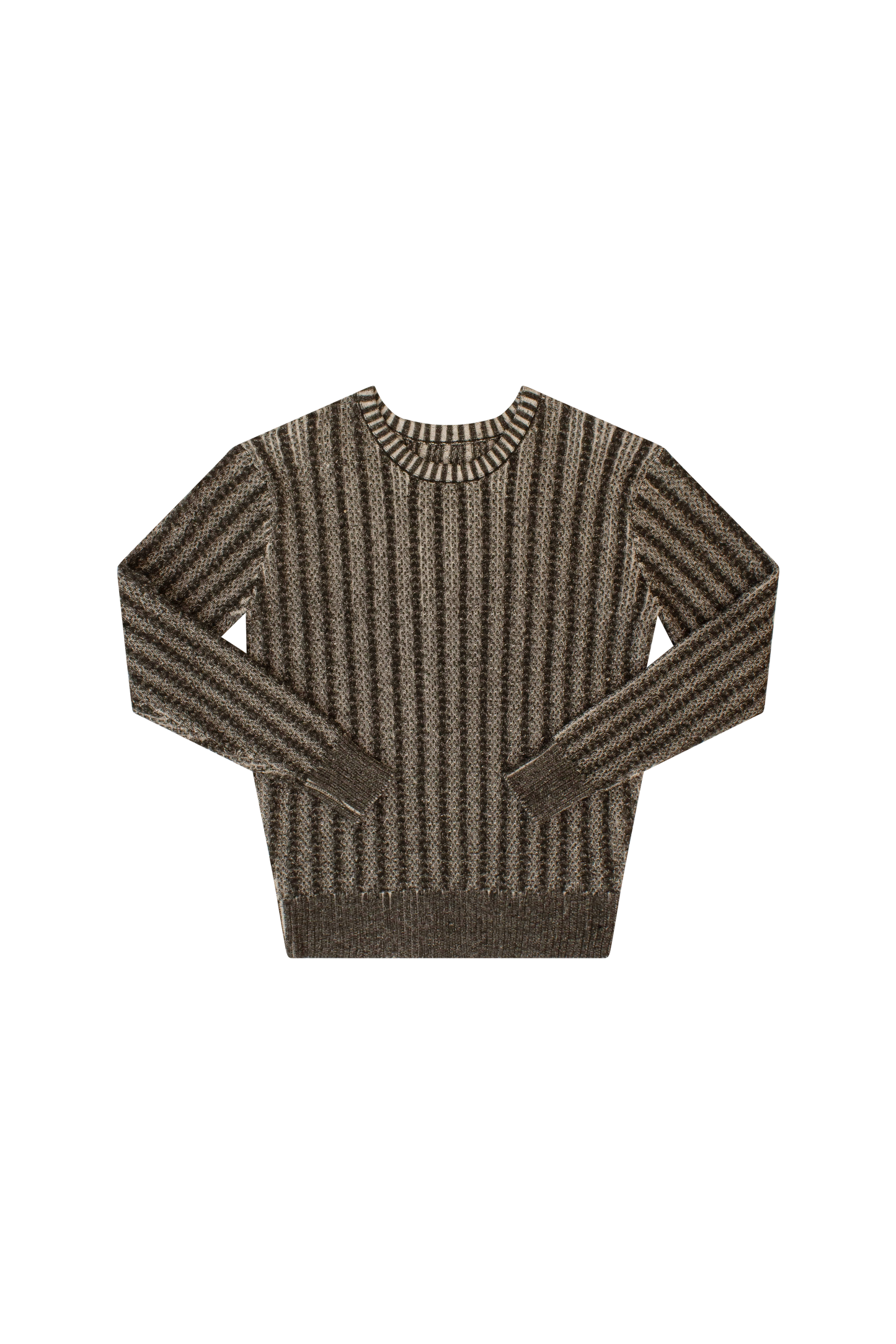 Two Tone Cable Sweater- Green