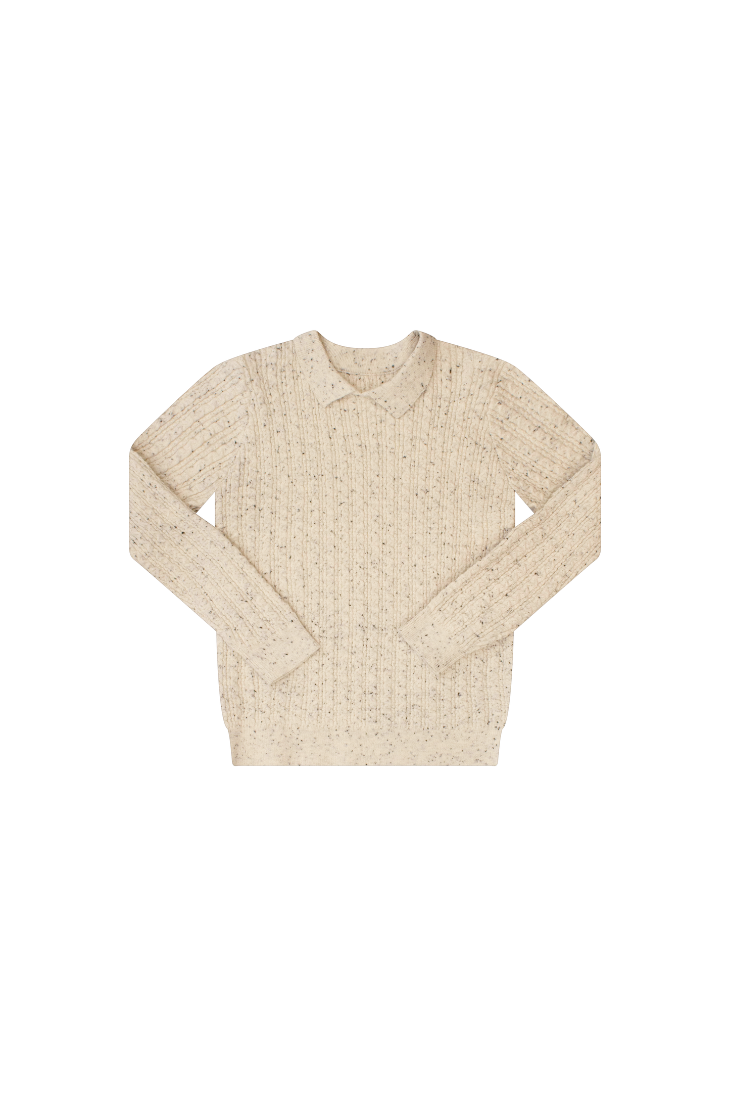 Cable Polo Sweater
