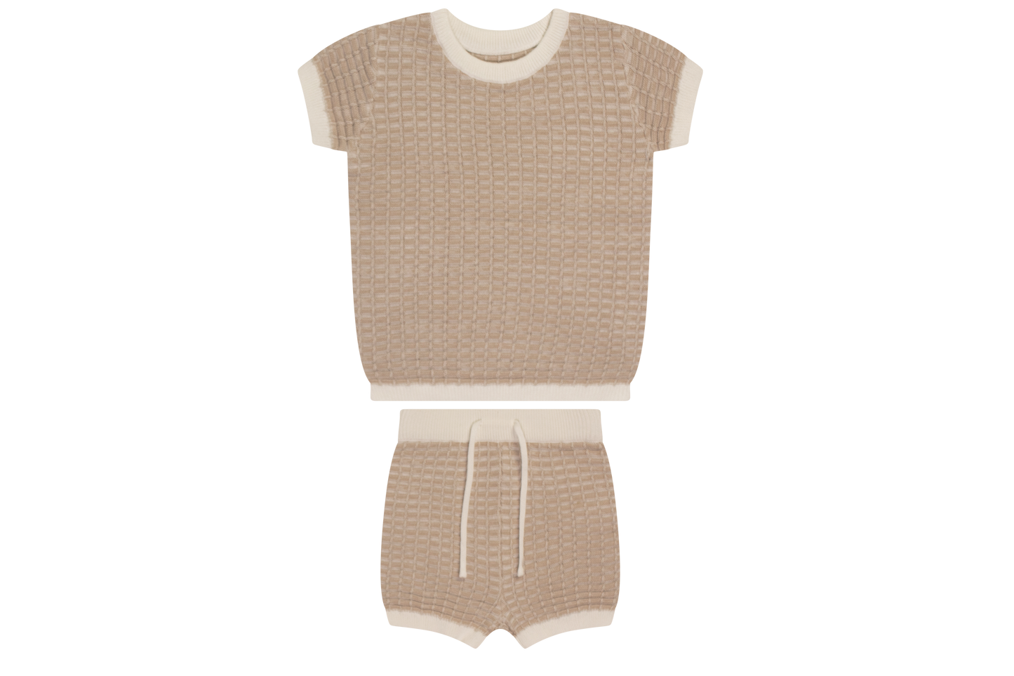 Tan Stripe Rib Set