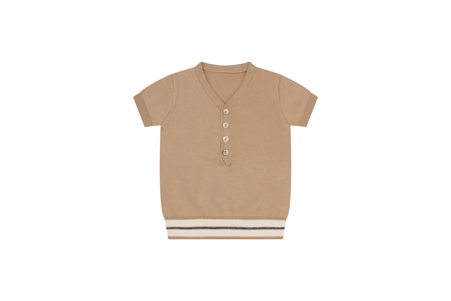 Tan Placket Sweater