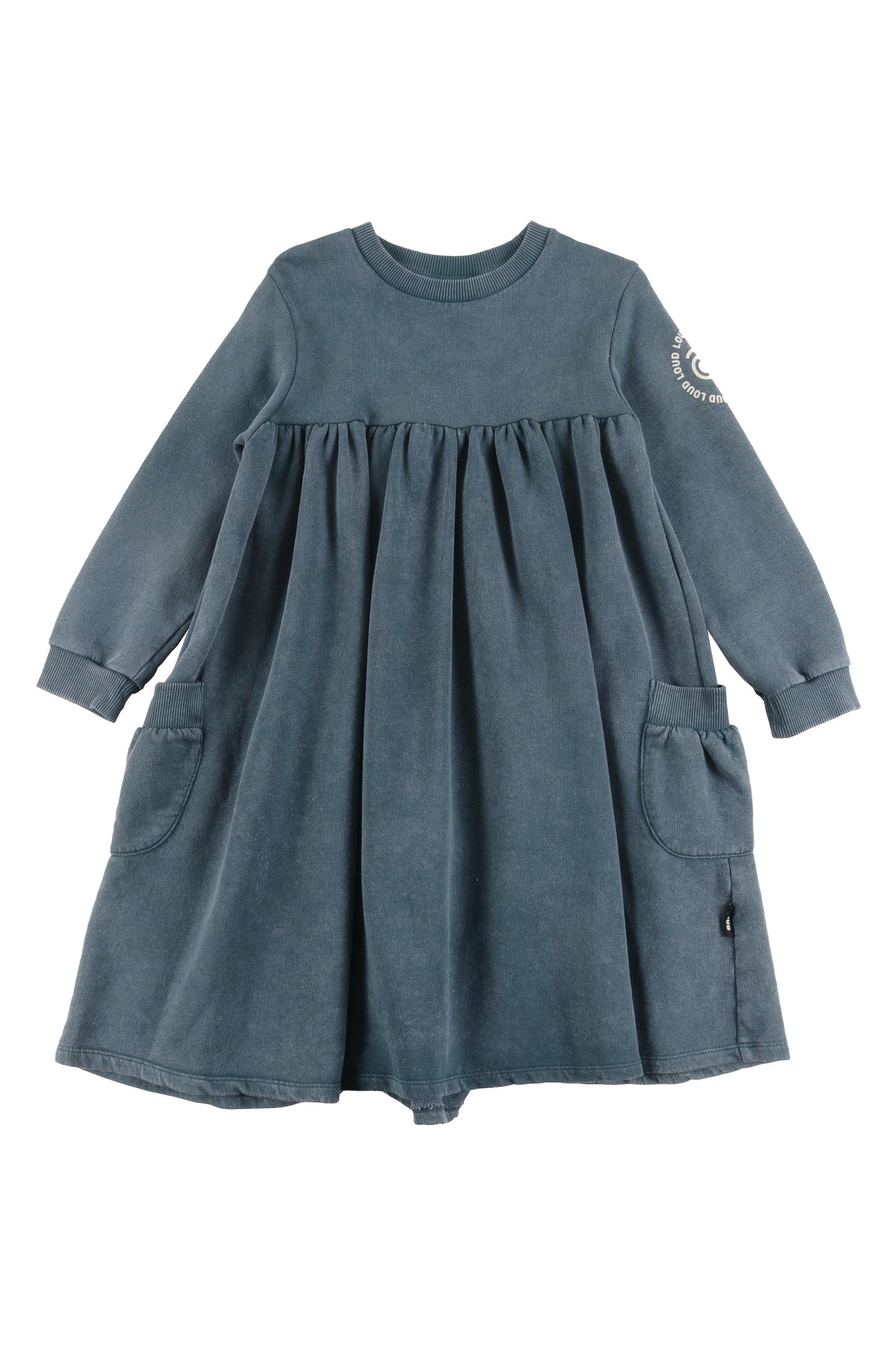 PASSION - Green Storm Marble Dye Bubble Pockets Dress