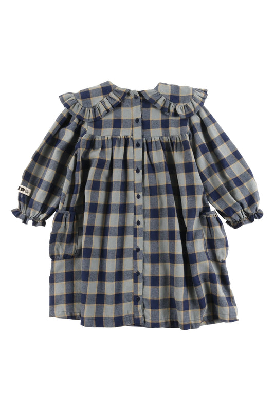 LOYAL Dress collar CHECK Indigo