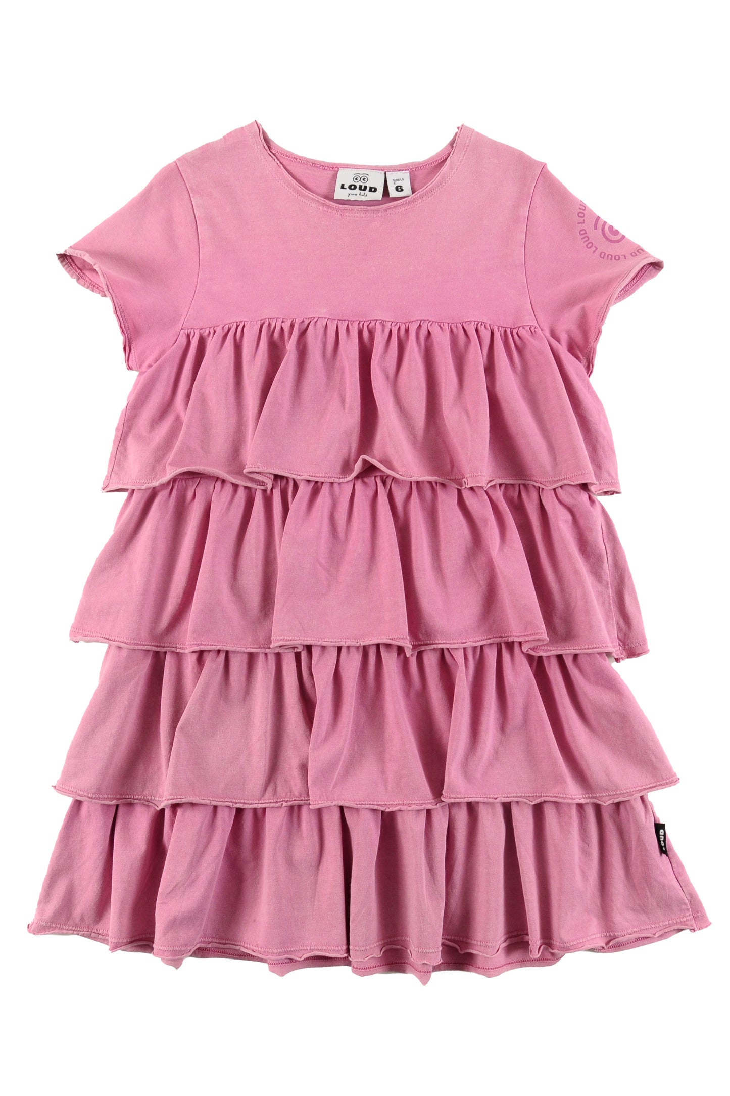 ESTATE AZALEA MARBLE DYE TIERED LAYERED DRESS