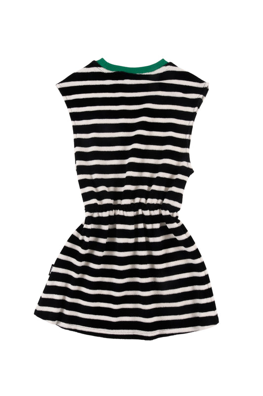 GD12 ARANCIA Anthracite Stripe Sleeveless Dress