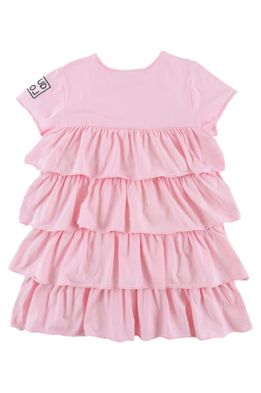 NATURE Pink Tiered Layers dress