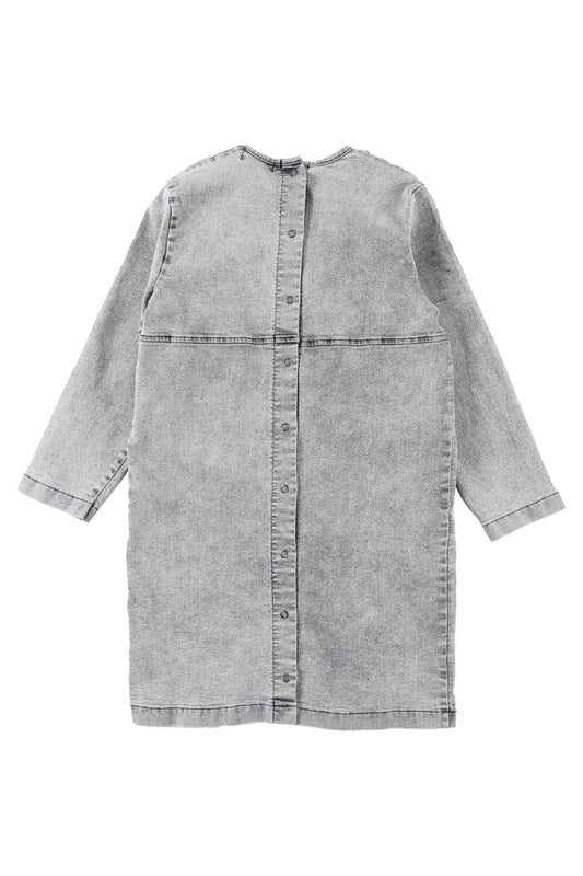 ENJOY A-line Dress - Light Grey washed