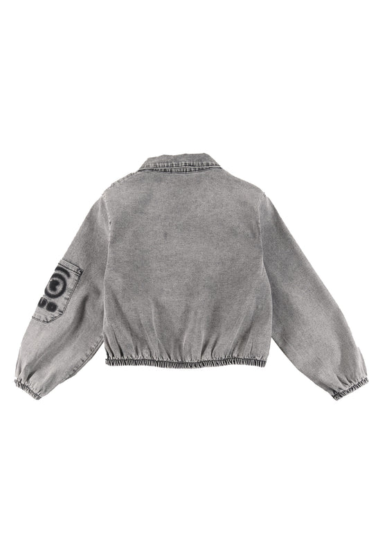 PLAY- Light Grey Stone Wash Button Down Shirt