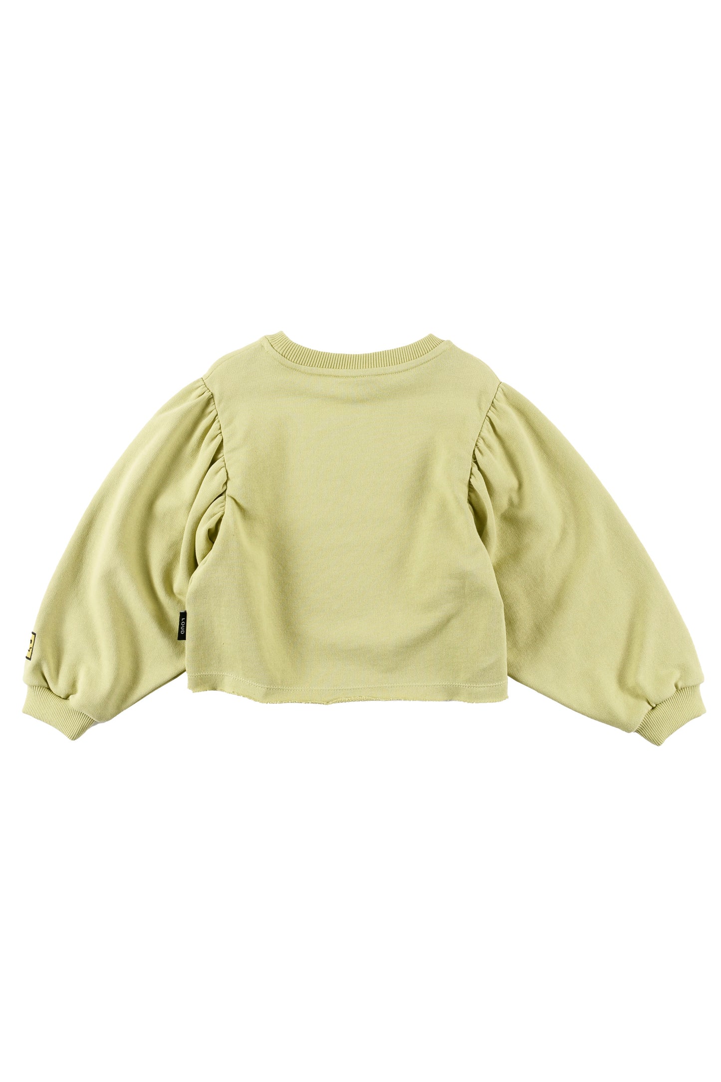 ROMANTIC crop Top puff sleeve WINTER PEAR