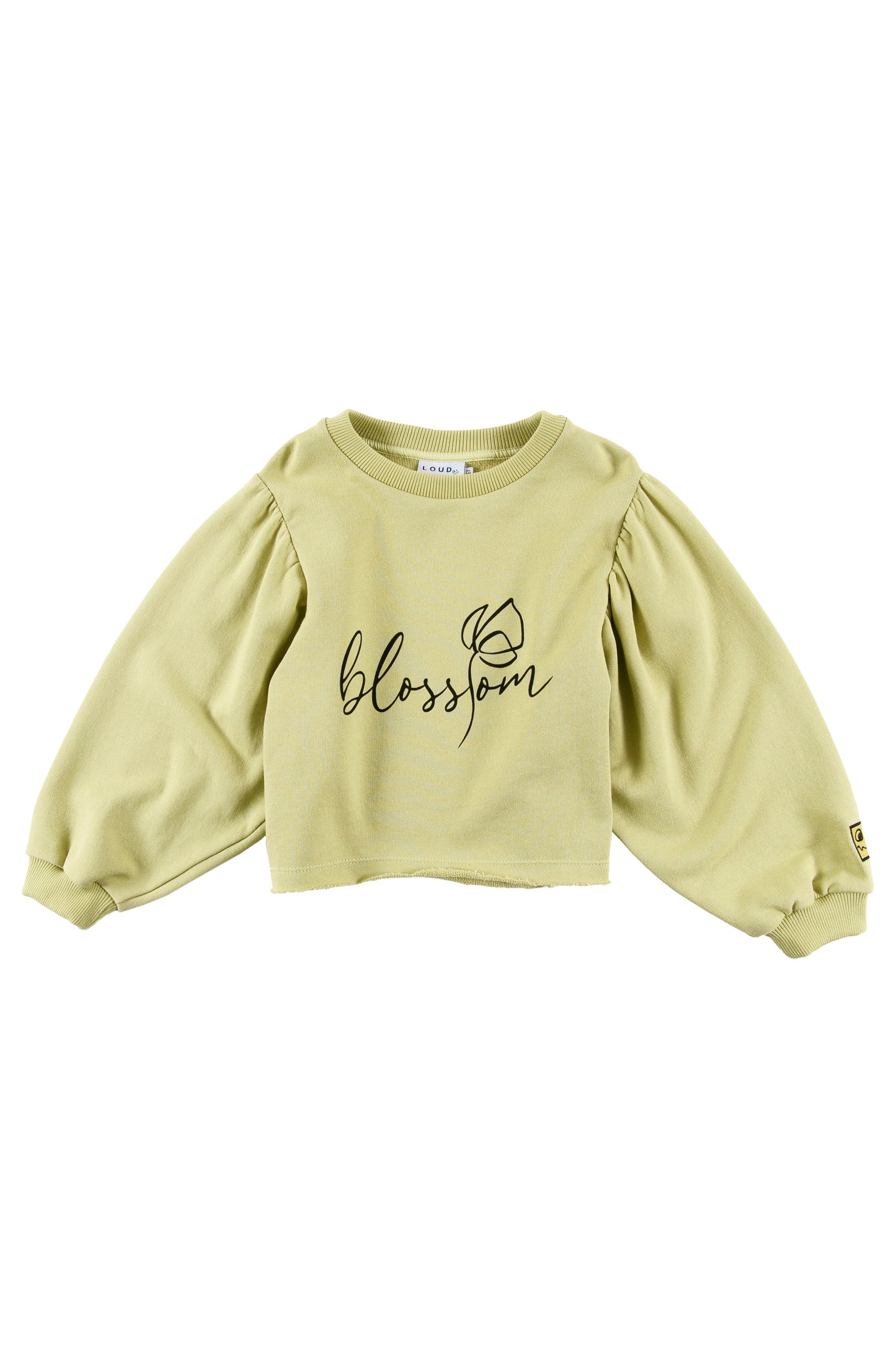 ROMANTIC crop Top puff sleeve WINTER PEAR