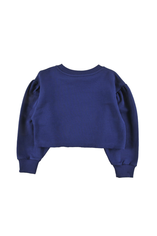 Nature Blue Navy Crop Sweater