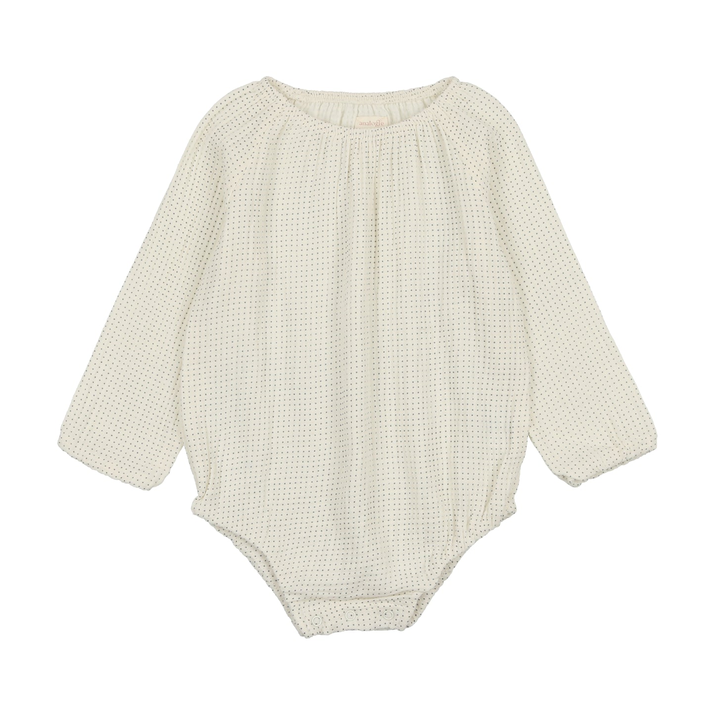 GAUZE ROMPER- Off Navy Dot