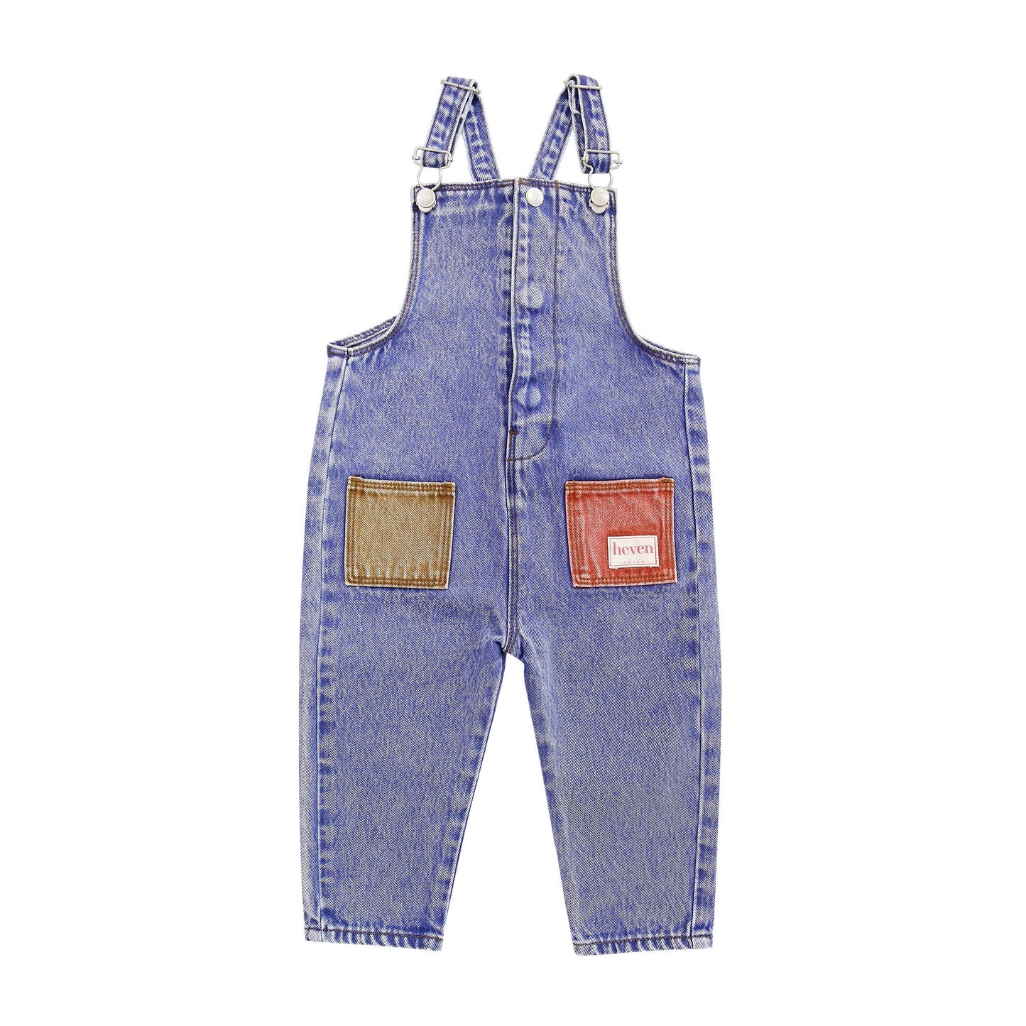 Pink Denim Pocket Overalls