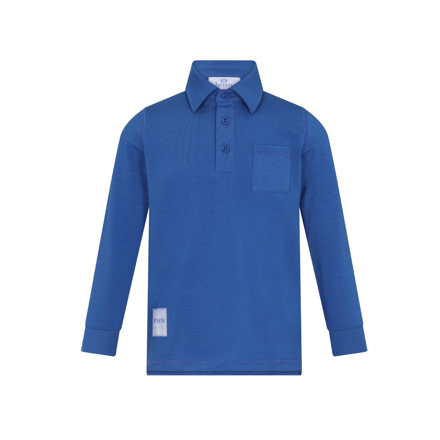 Blue Boys Long Sleeve Polo