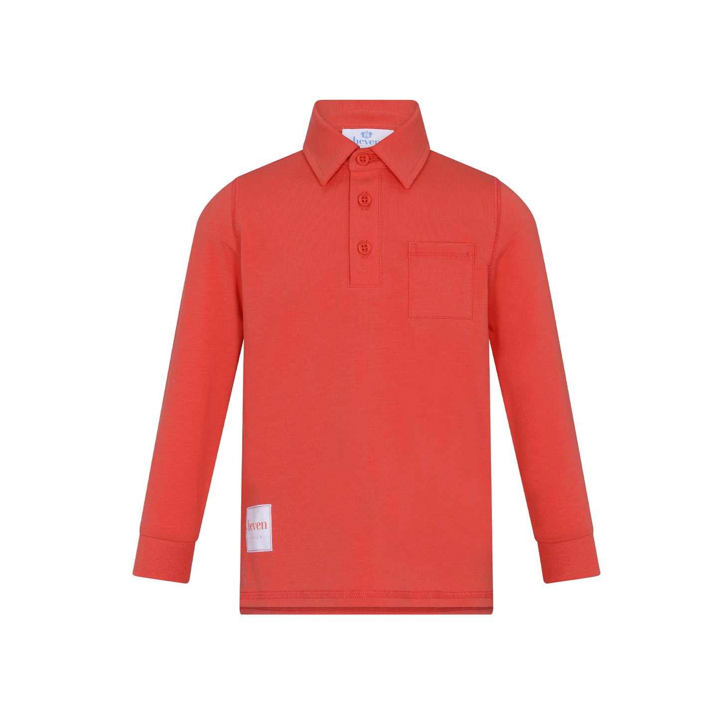 Orange Boys Long Sleeve Polo