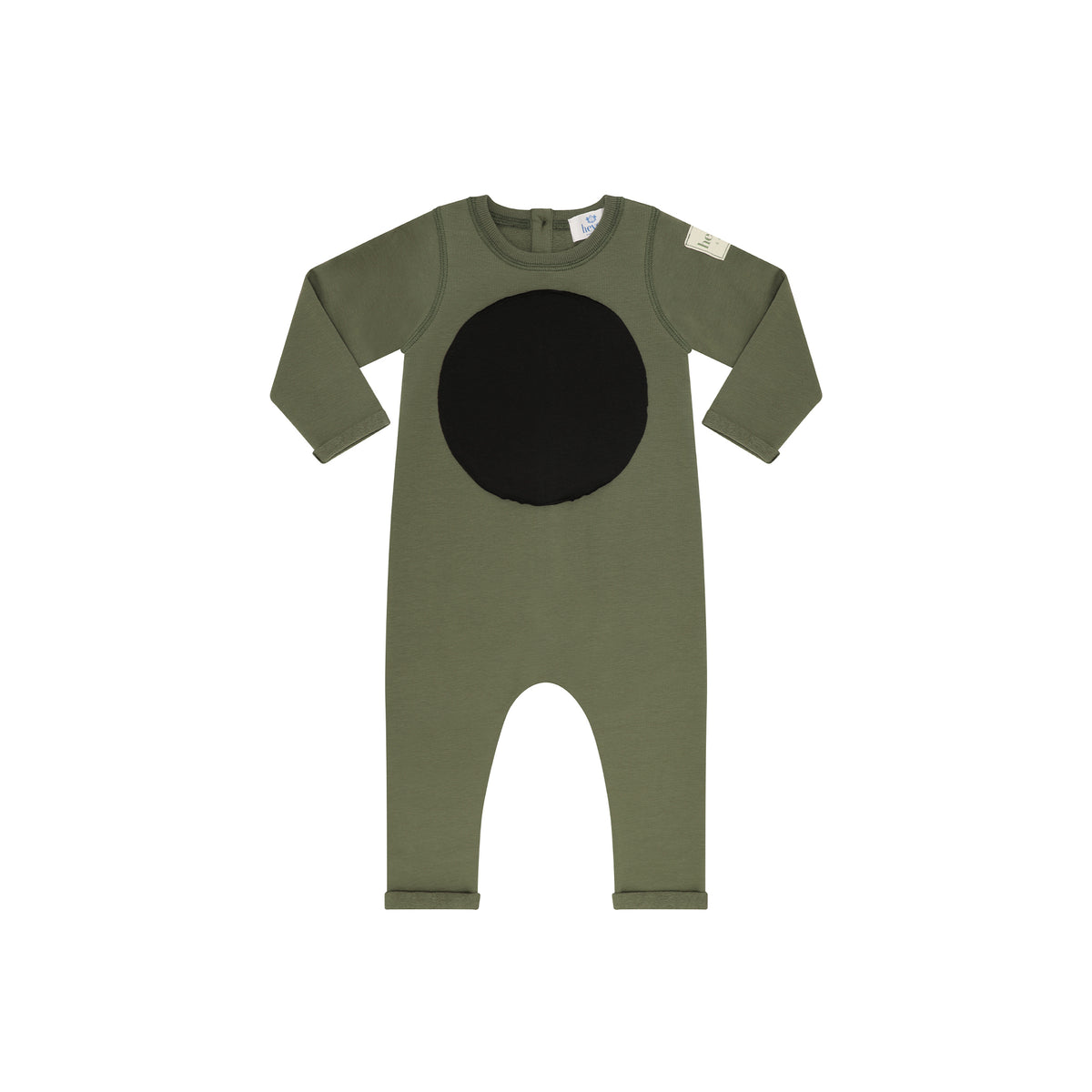 Green Baby Circle Patch Romper
