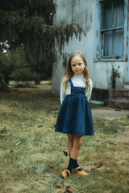 Girls bib jumper Midnight Blue