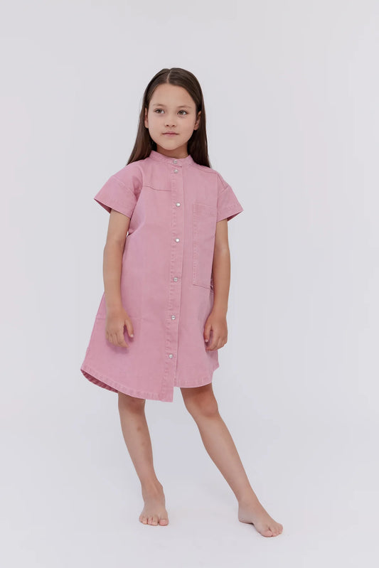 Pink Utility Shirt Dress