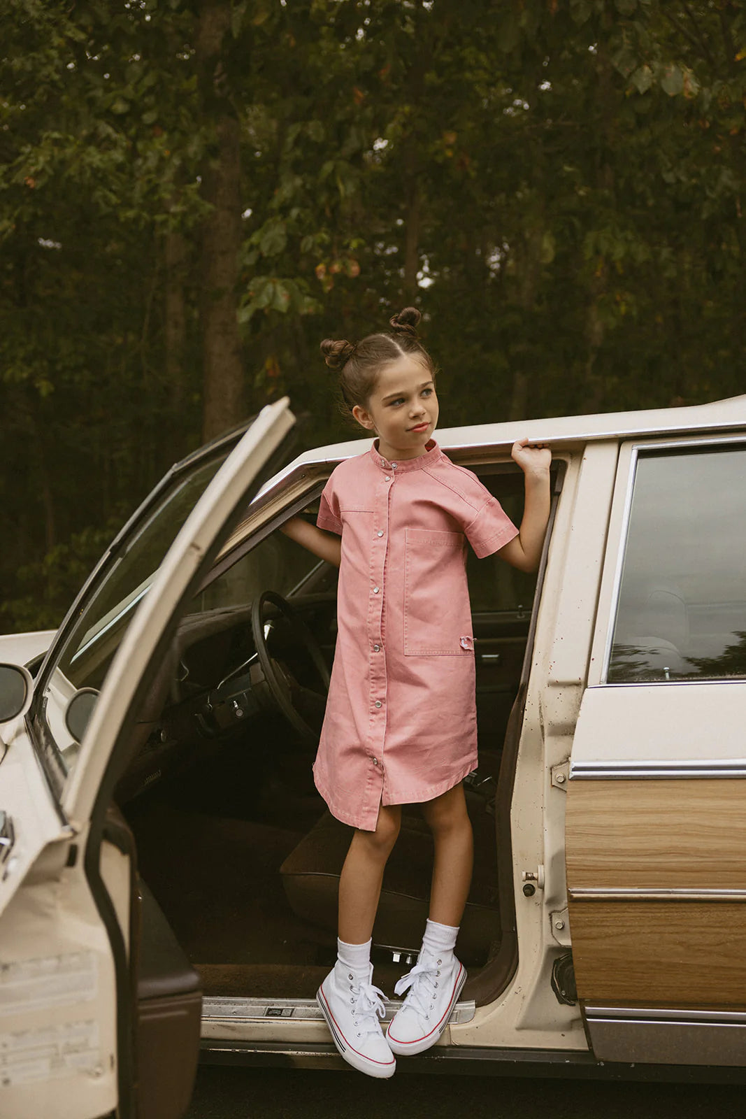 Pink Utility Shirt Dress