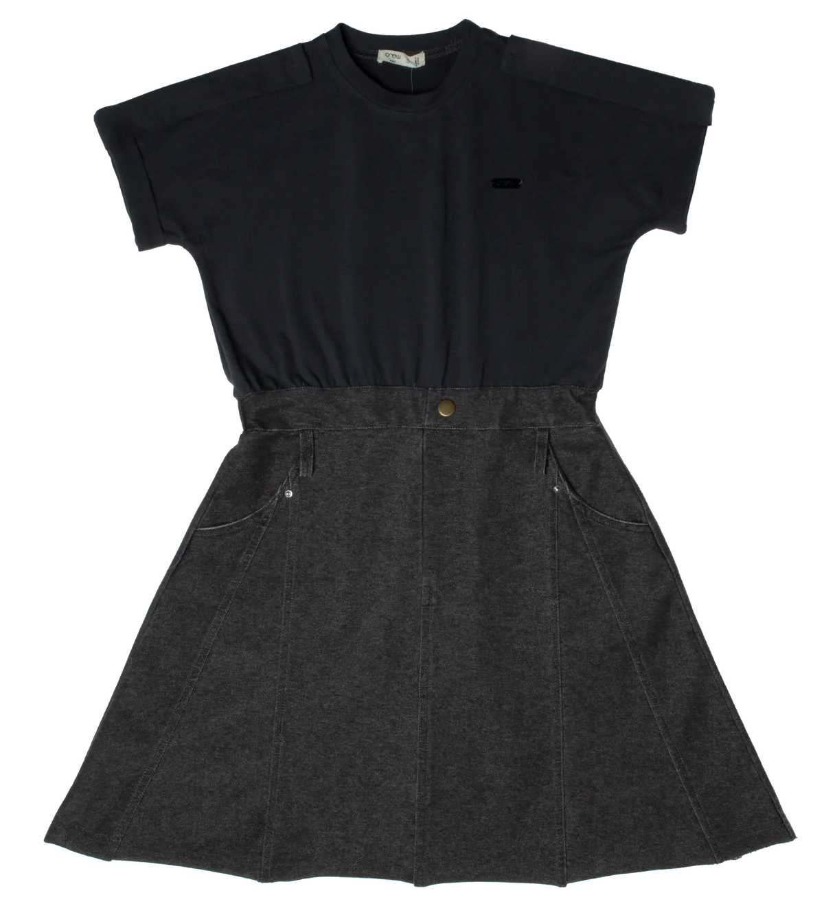 Grey Mix Media Dress