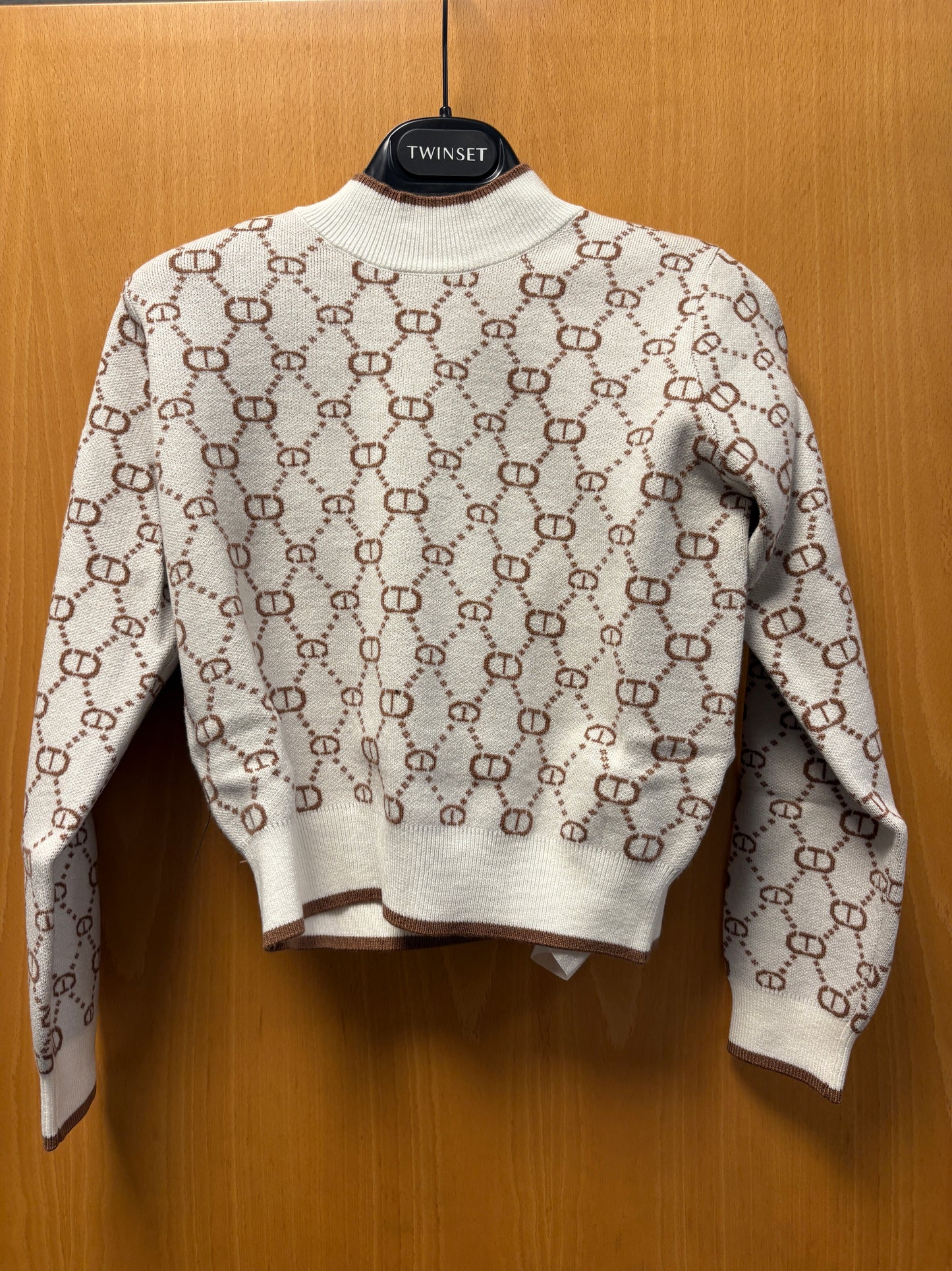 KNITTED SWEATER PAPYRUS/MICRO LOGO CAMEL