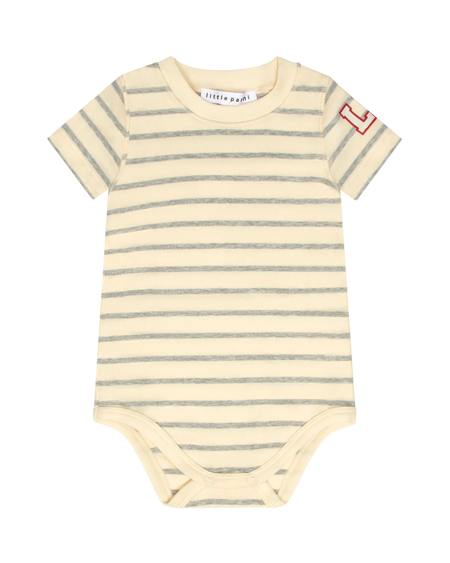Classic Stripes Onesie Grey/Ivory