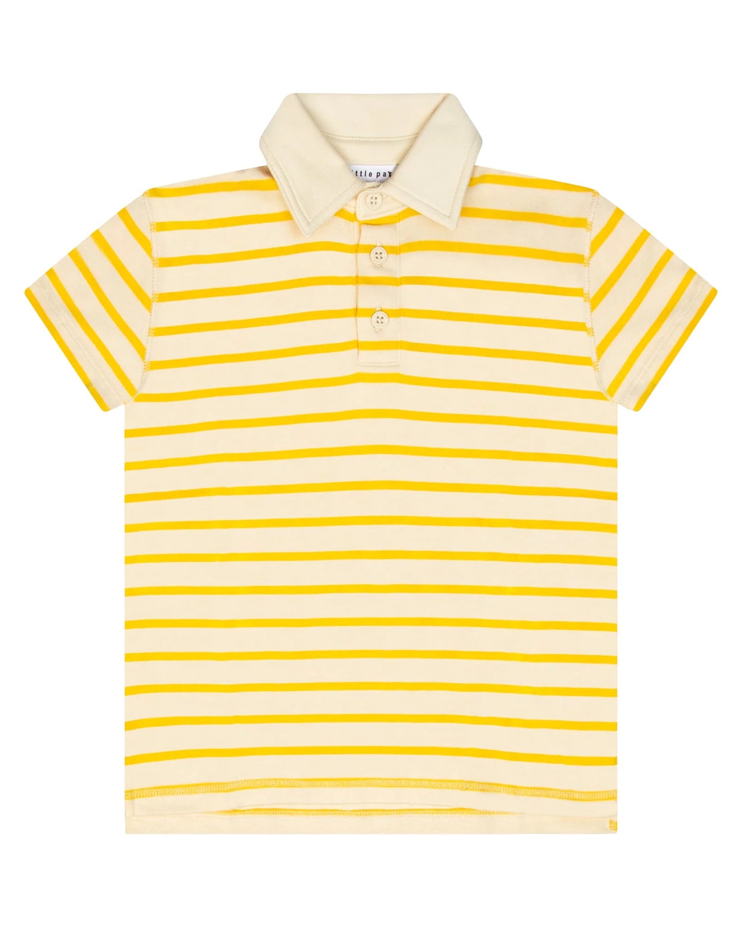 Yellow/Ivory Wide Striped Boys Polo