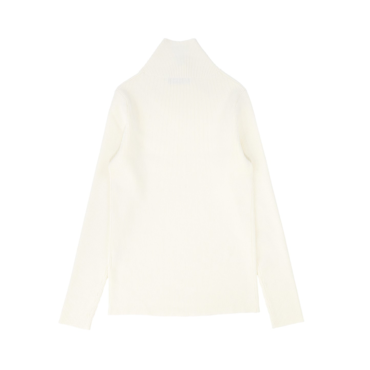 Wrap Neck Turtleneck- Ivory