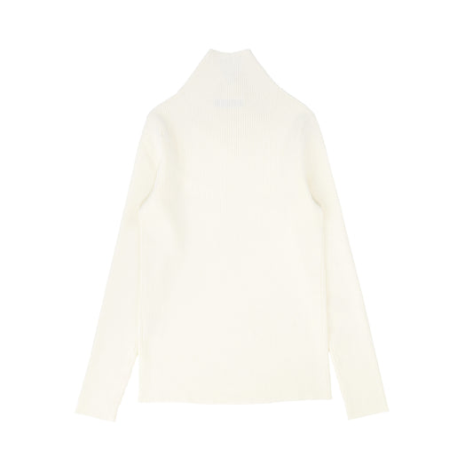 Wrap Neck Turtleneck- Ivory