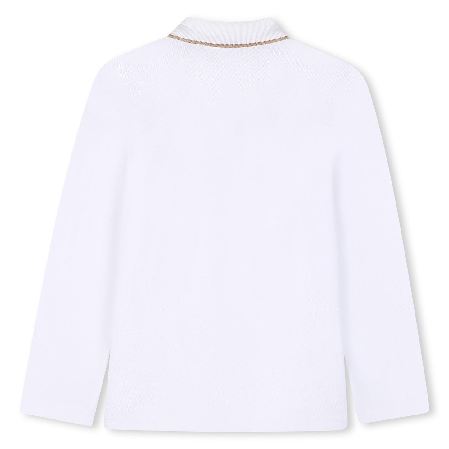White Long Sleeve Polo