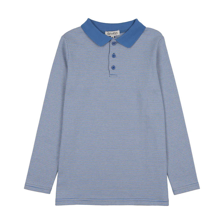 Boys long sleeve polo shirt Blue