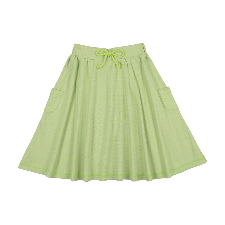 Striped full skirt Green stripes
