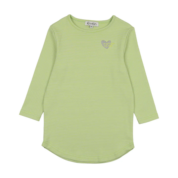 Girls long sleeve t-shirt Green Stripes