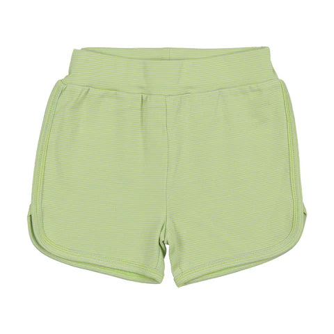 Striped track shorts Green stripes