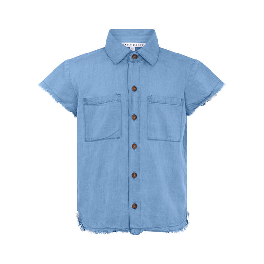 Light Blue Denim Boy's Shirt