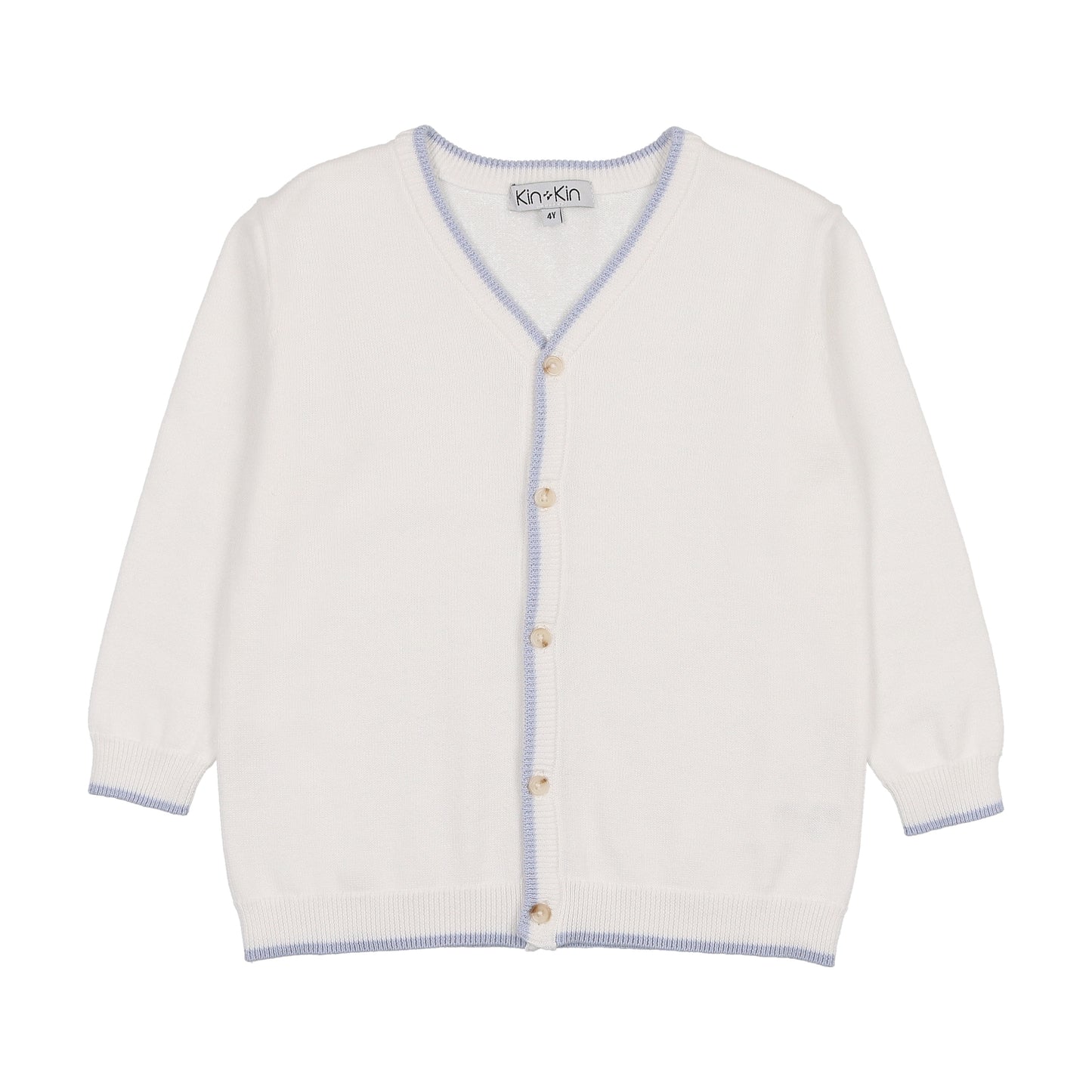 Boys Knit V neck cardigan Winter White