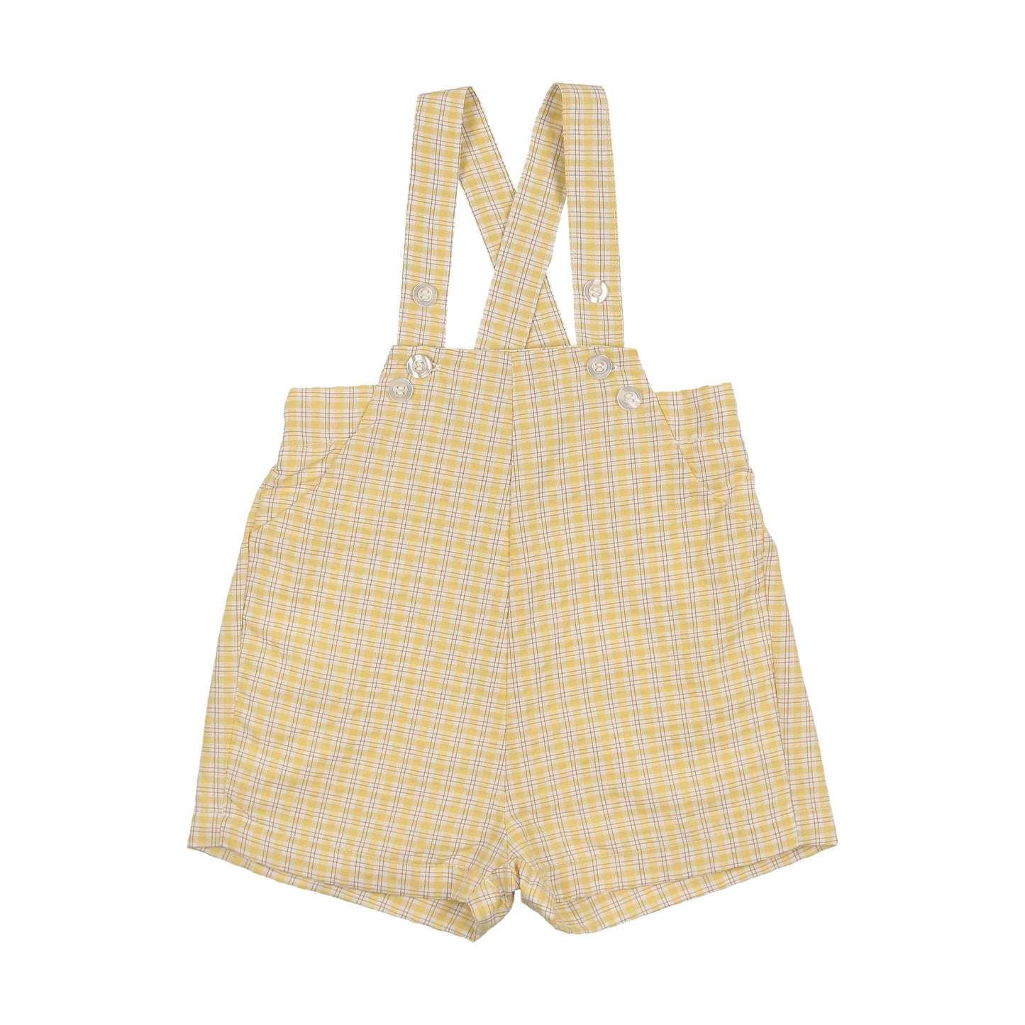 Baby overall Natural/ white plaid