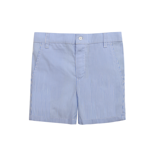 Boys Shorts- Blue & white Stripe