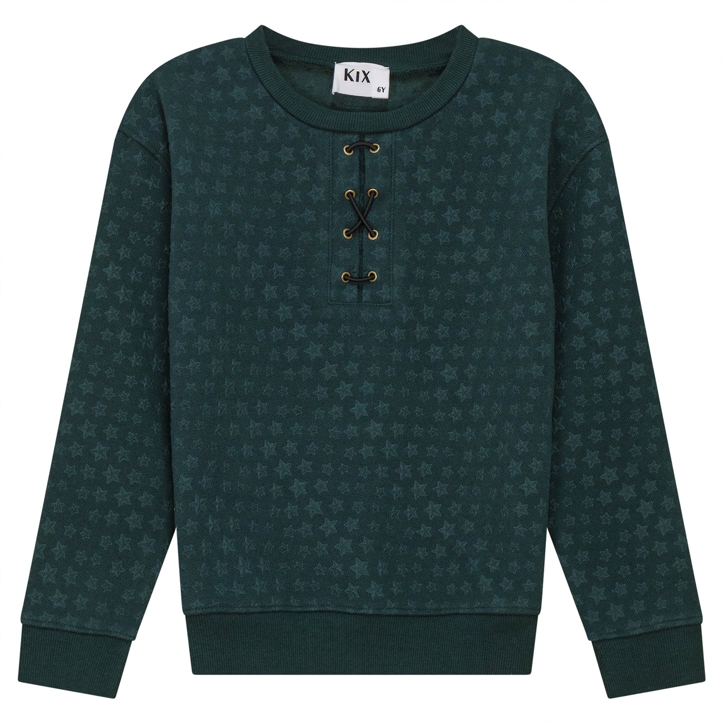 Embossed Sweatshirt With Laces