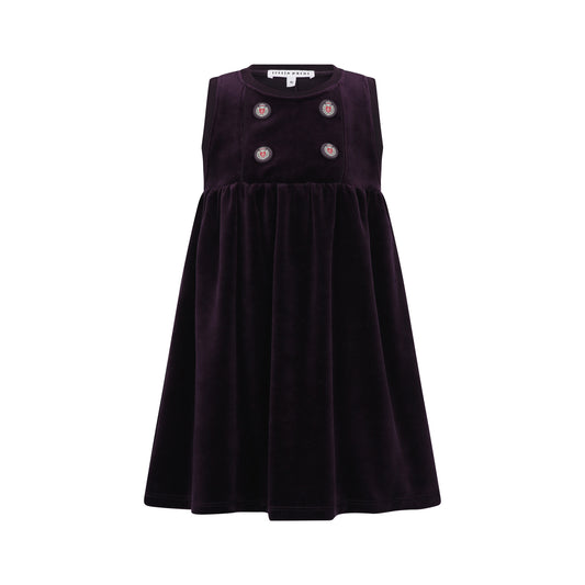 Girls Velour Jumper- Plum