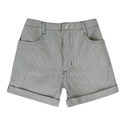 Blue Stripe Denim Boys Shorts