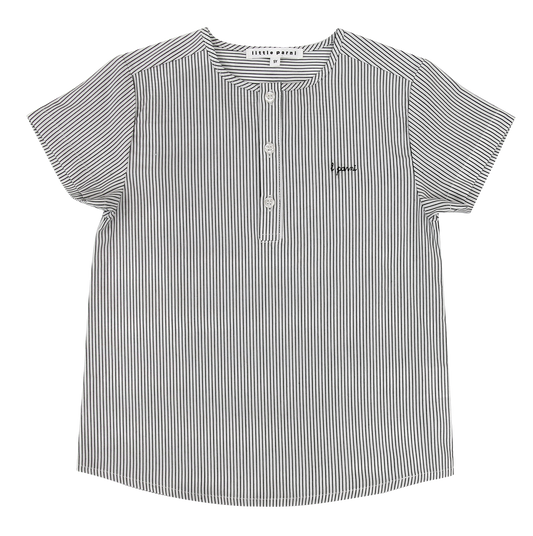 Black/White Boys Pinstriped Shirt