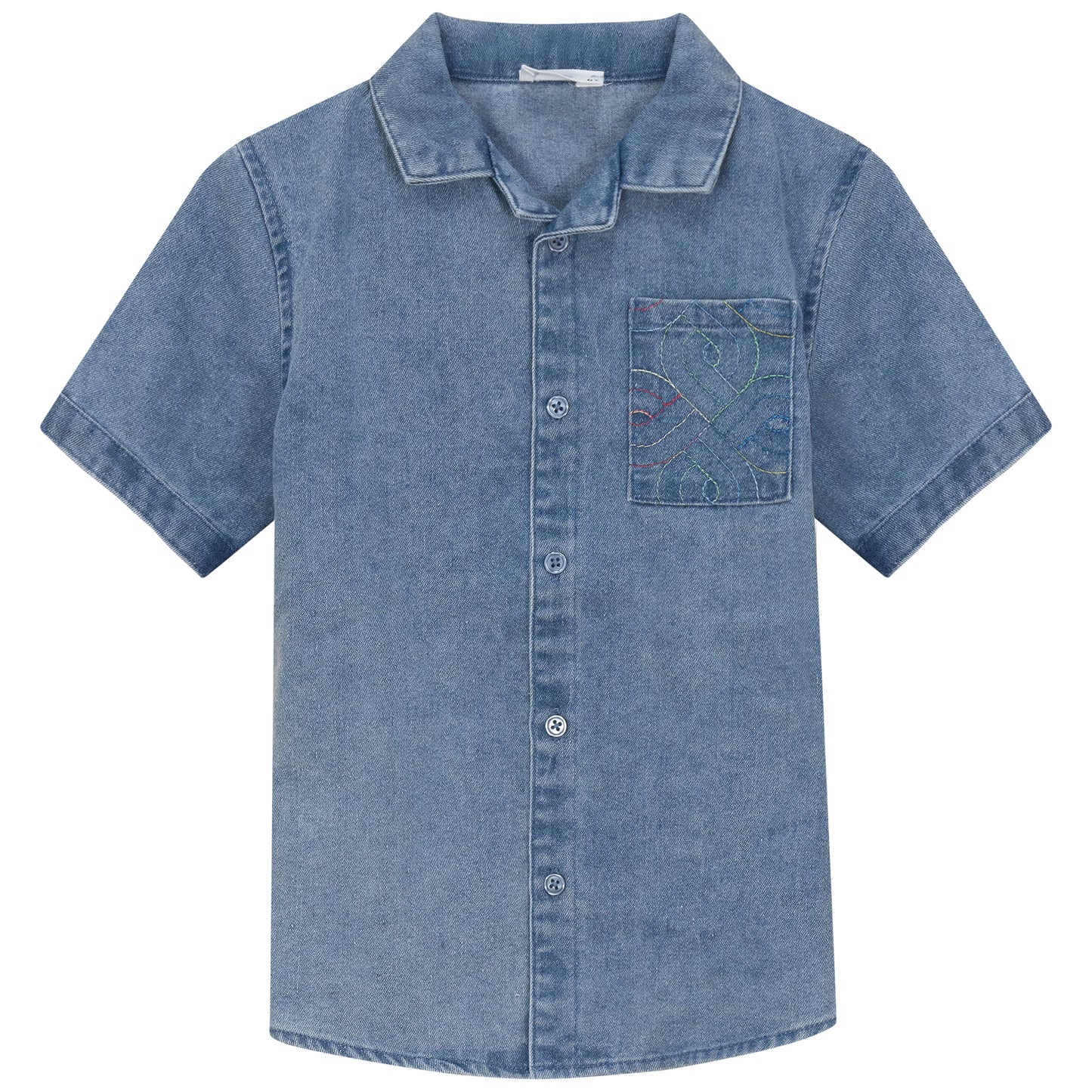 Embroidered Denim Shirt