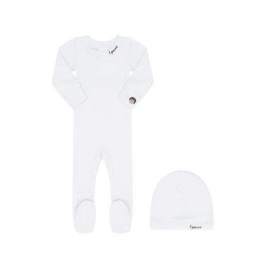 Boys Ivory Baby Footie