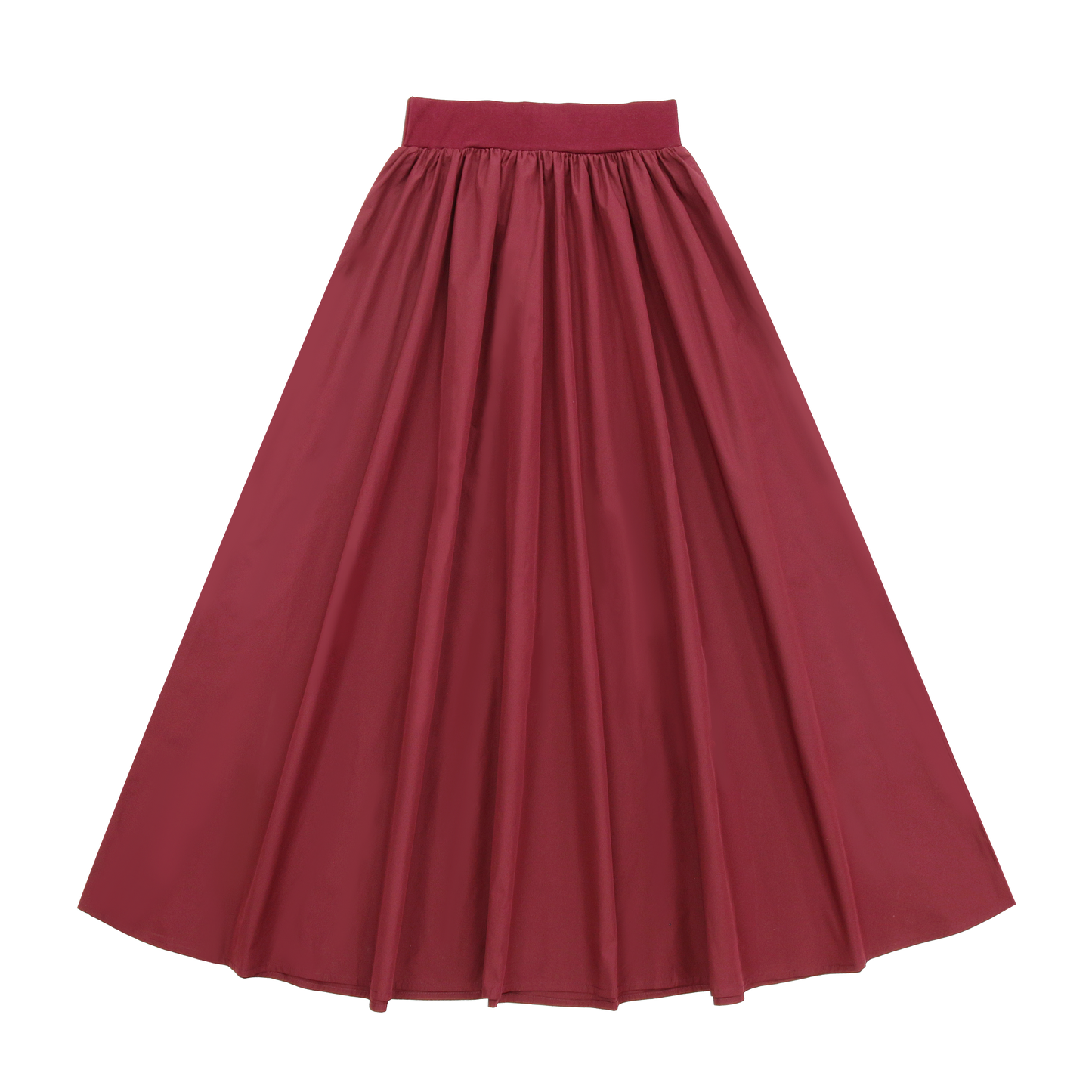 Burgundy Teen Taffeta Skirt