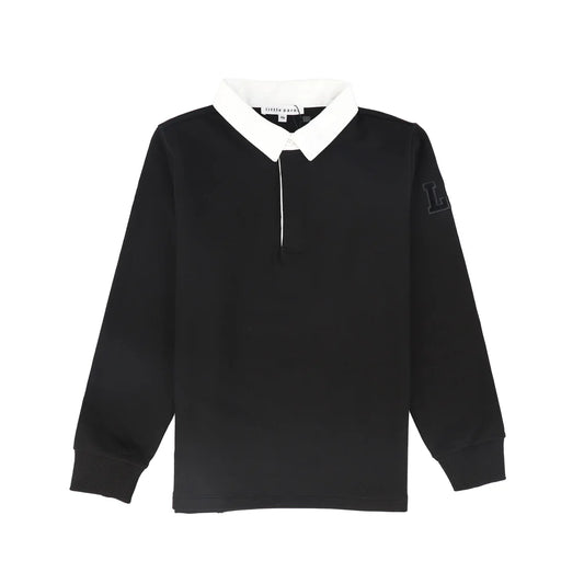 Black LP Boys Polo