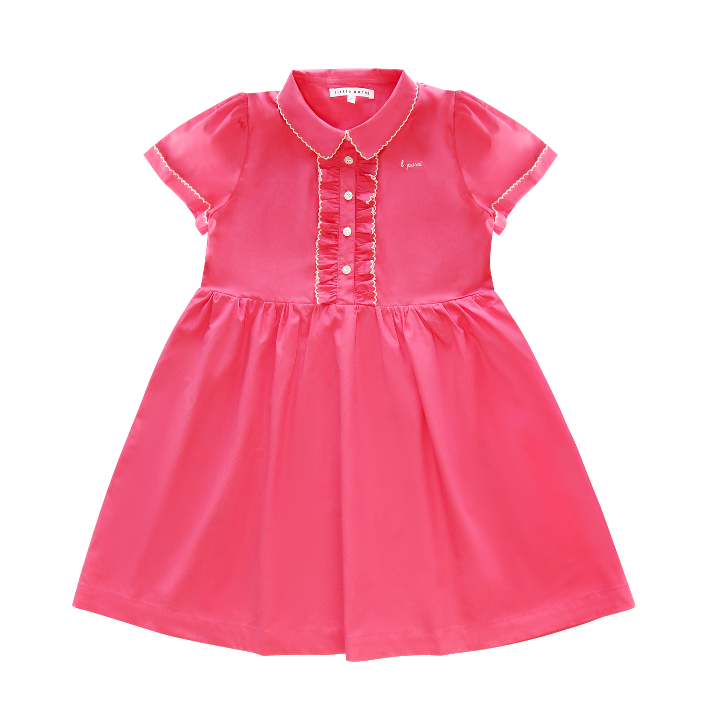 Pink Pico Dress - Short Sleeves