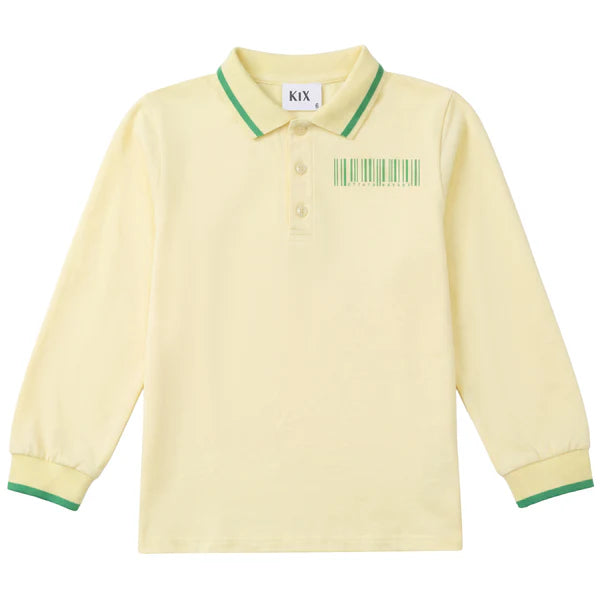 Barcode Print LS Polo- Yellow